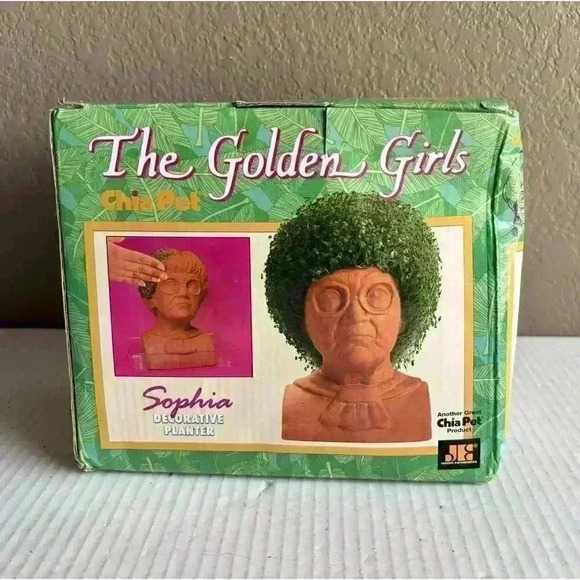 The Golden Girls Sophia Chia Pet Decorative Handmade Pottery Planter New In Box - Picture 1 of 4